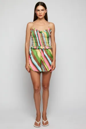 Ruffled Spaghetti Top | High Waisted Short