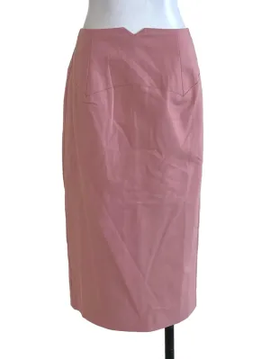 Salmon Plain Straight Skirt LB