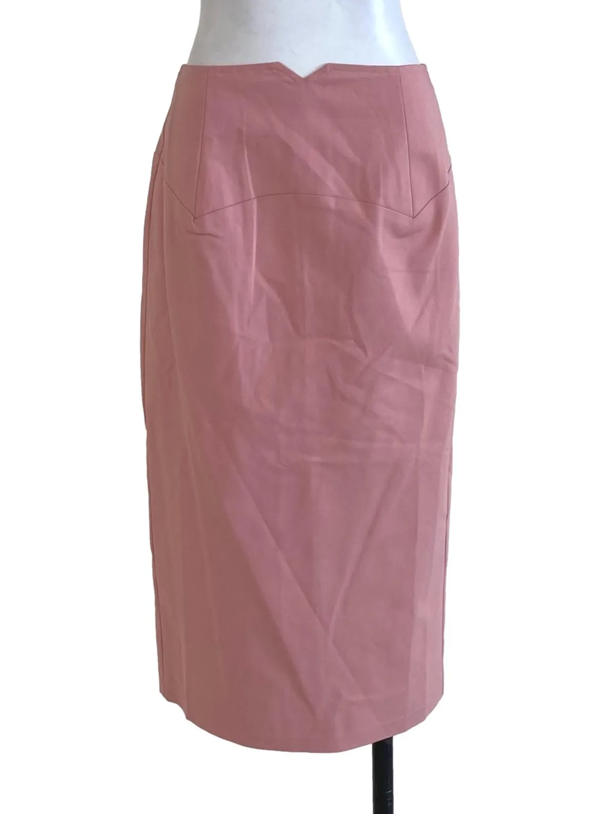 Salmon Plain Straight Skirt LB