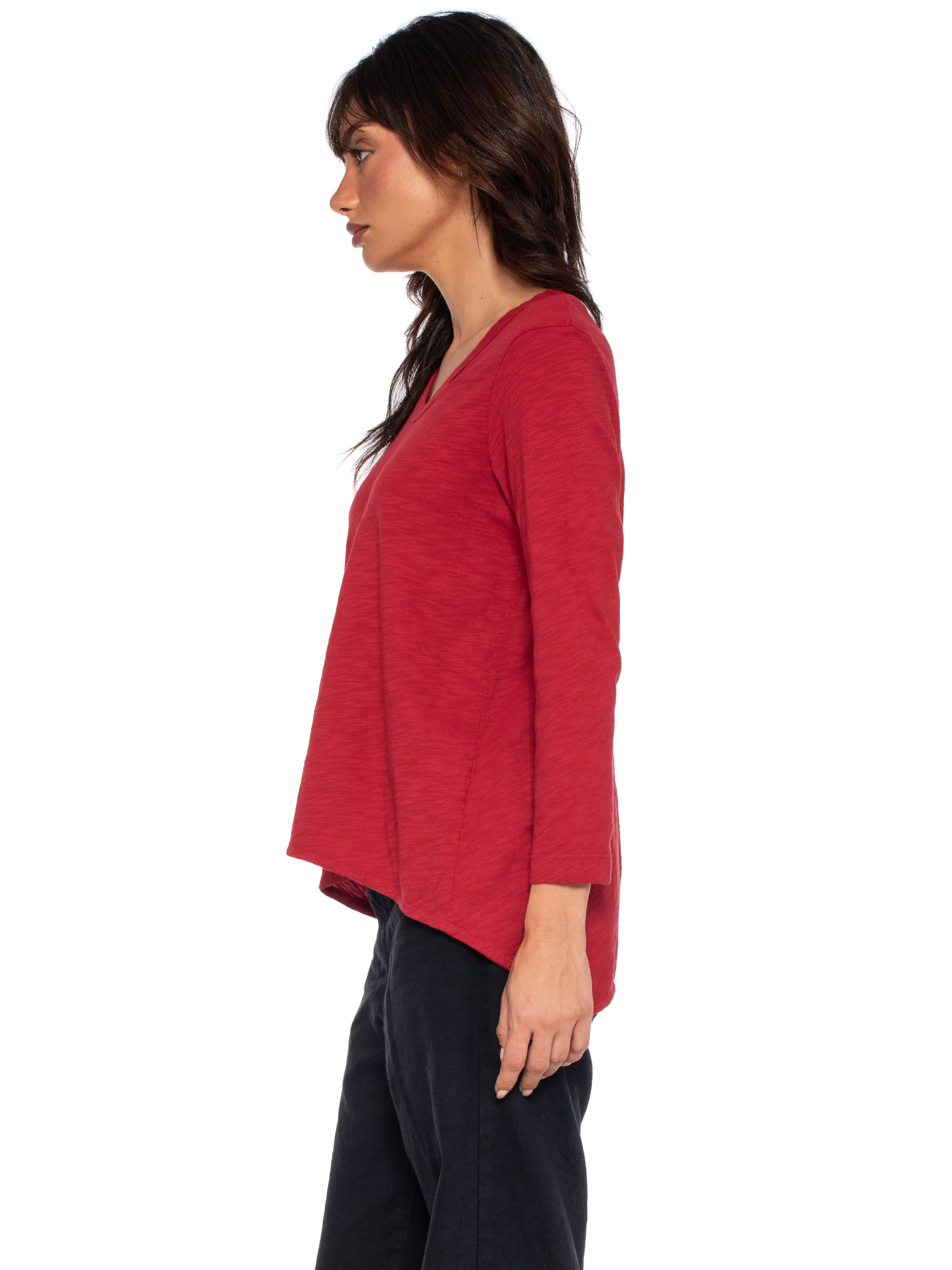 Scoopy Neck 3/4 Sleeve BF Tee