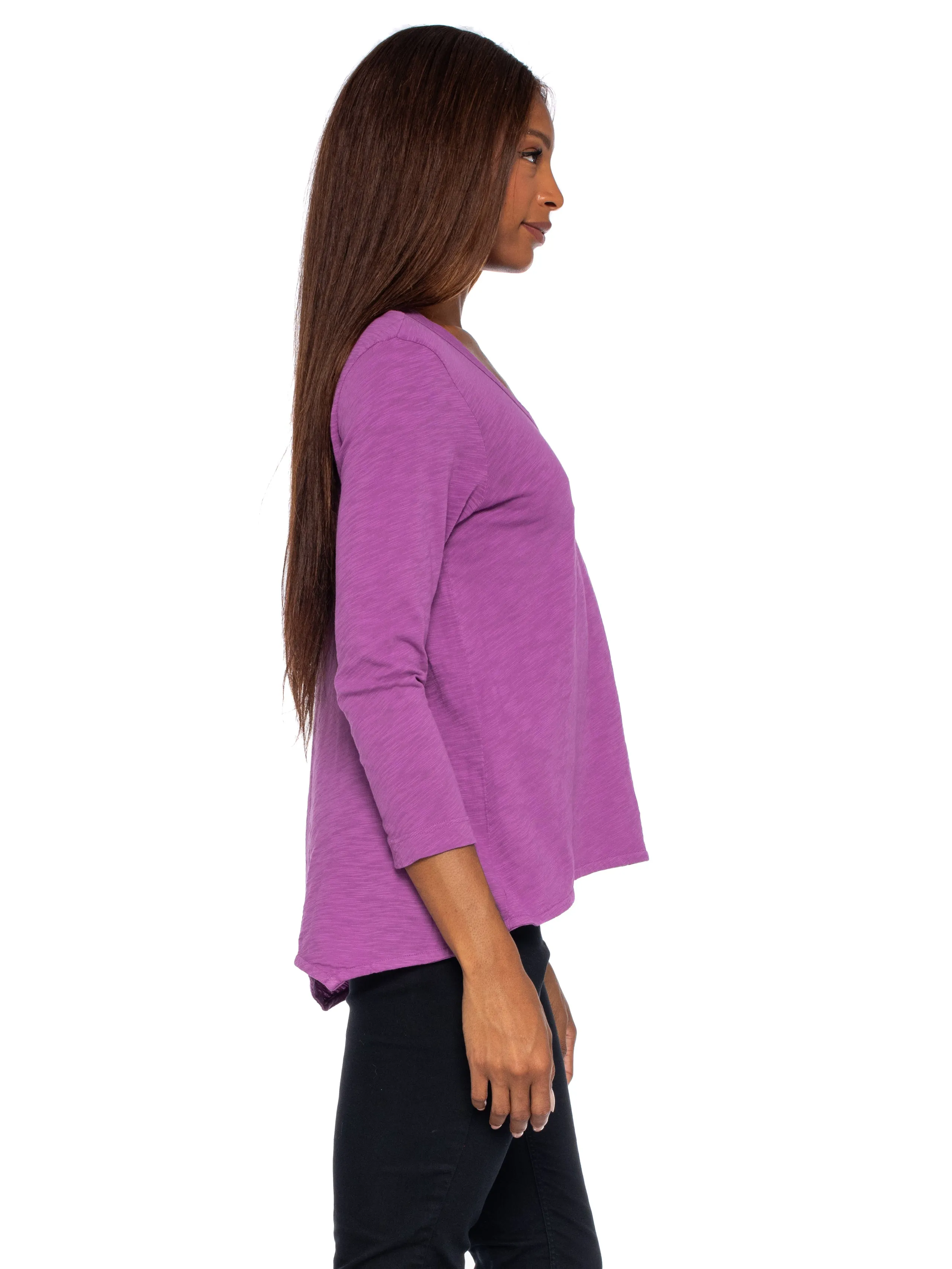 Scoopy Neck 3/4 Sleeve BF Tee