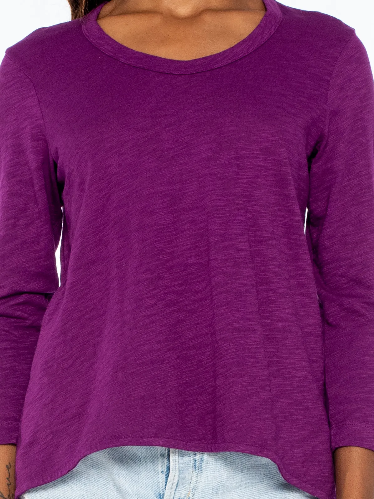 Scoopy Neck 3/4 Sleeve BF Tee