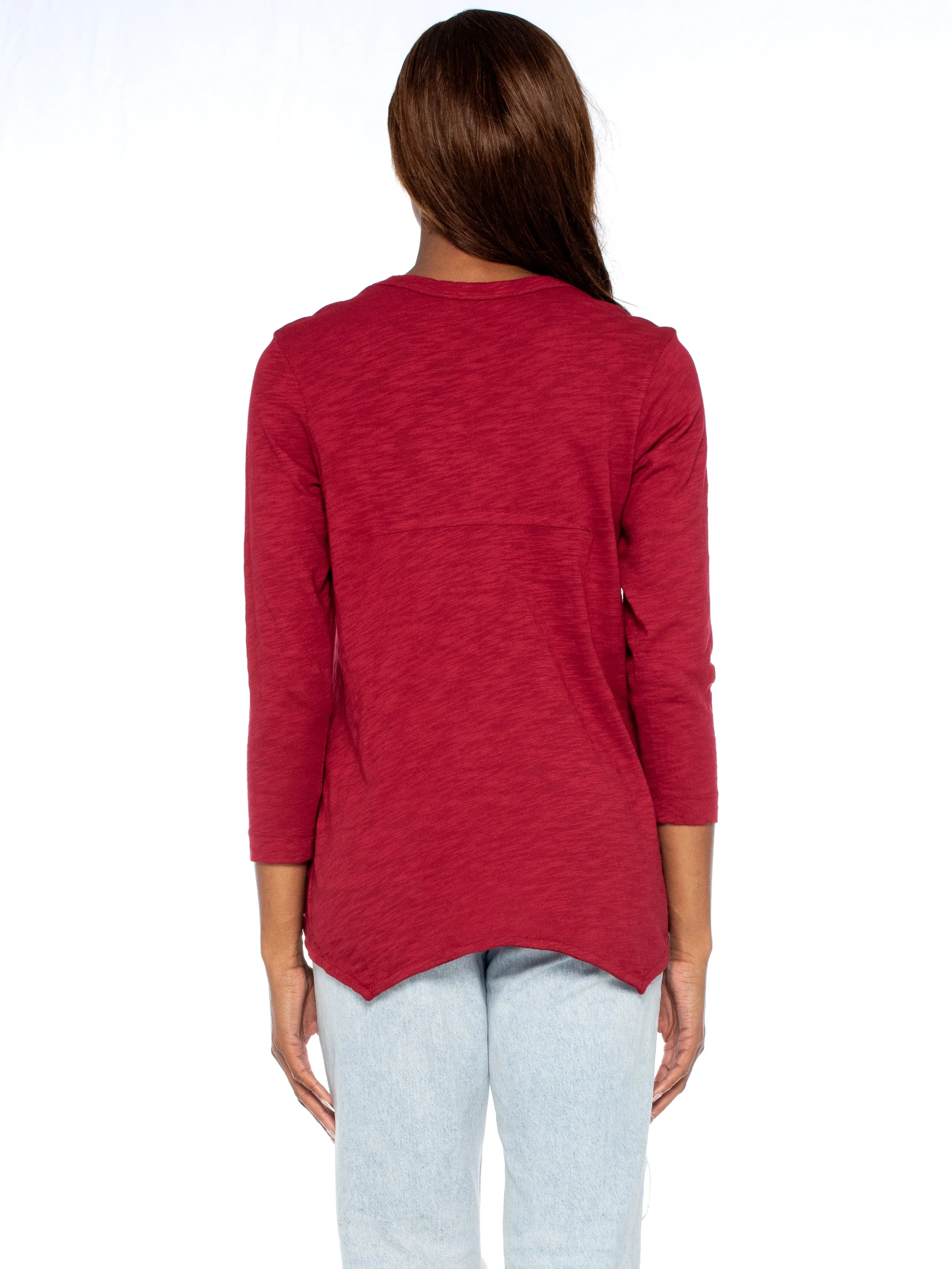 Scoopy Neck 3/4 Sleeve BF Tee