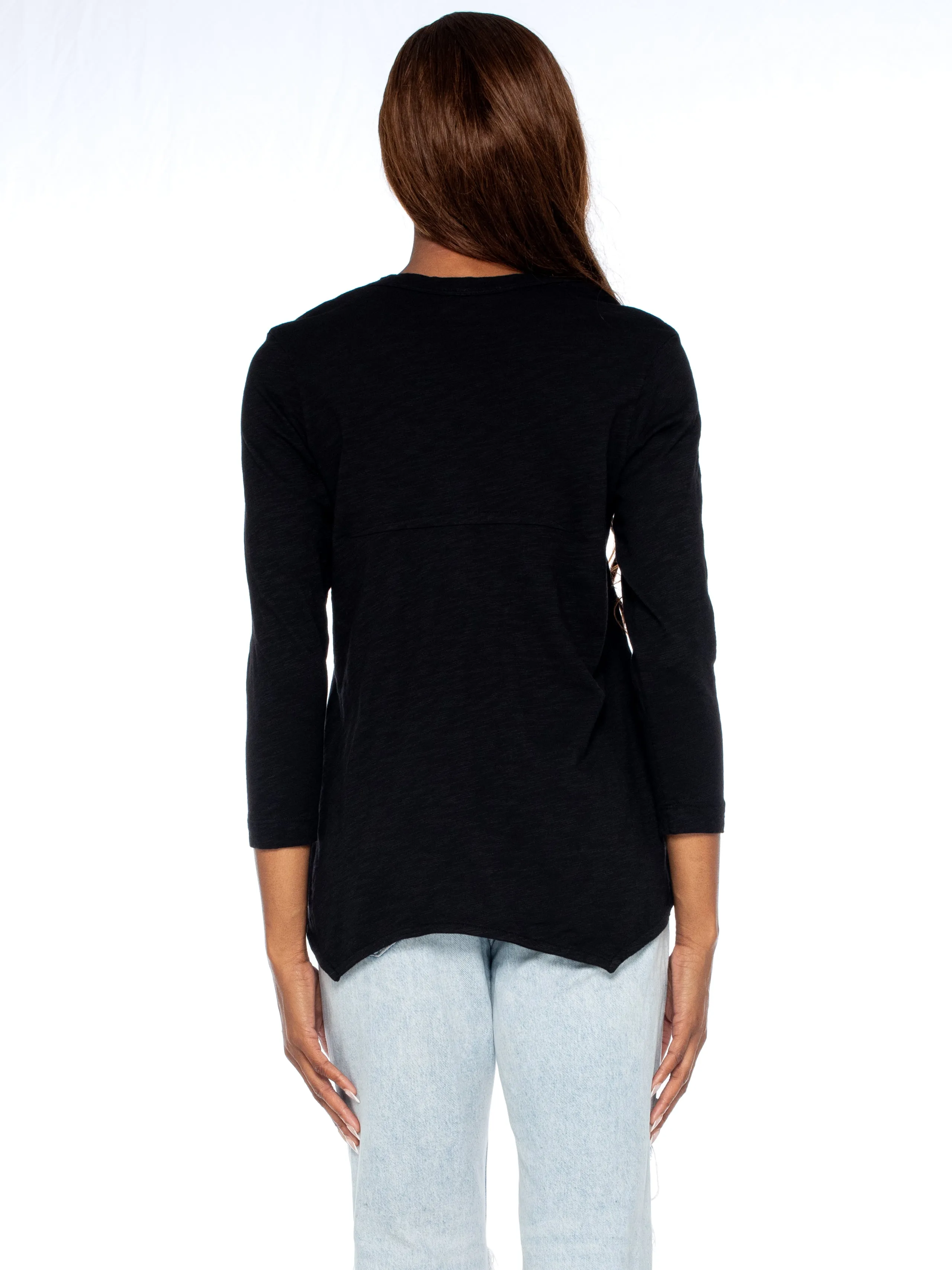 Scoopy Neck 3/4 Sleeve BF Tee