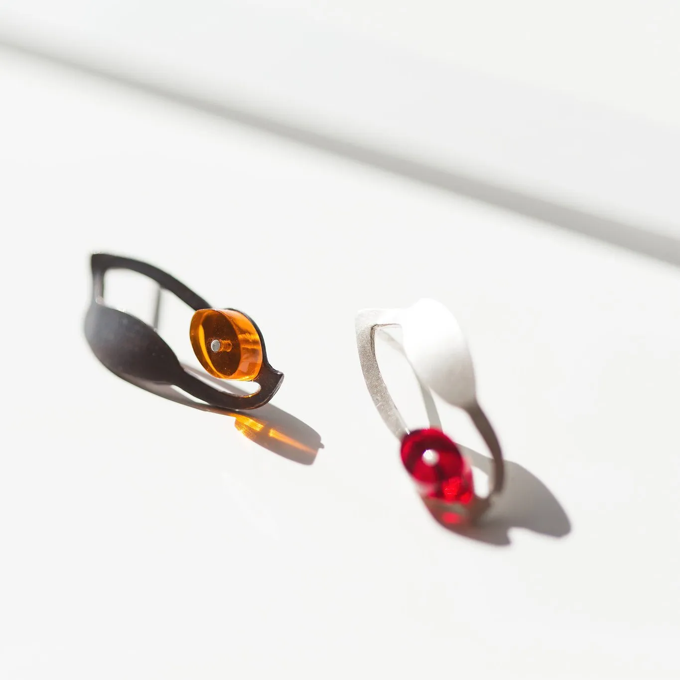Seaweed Drop Earrings in Oxidized Silver