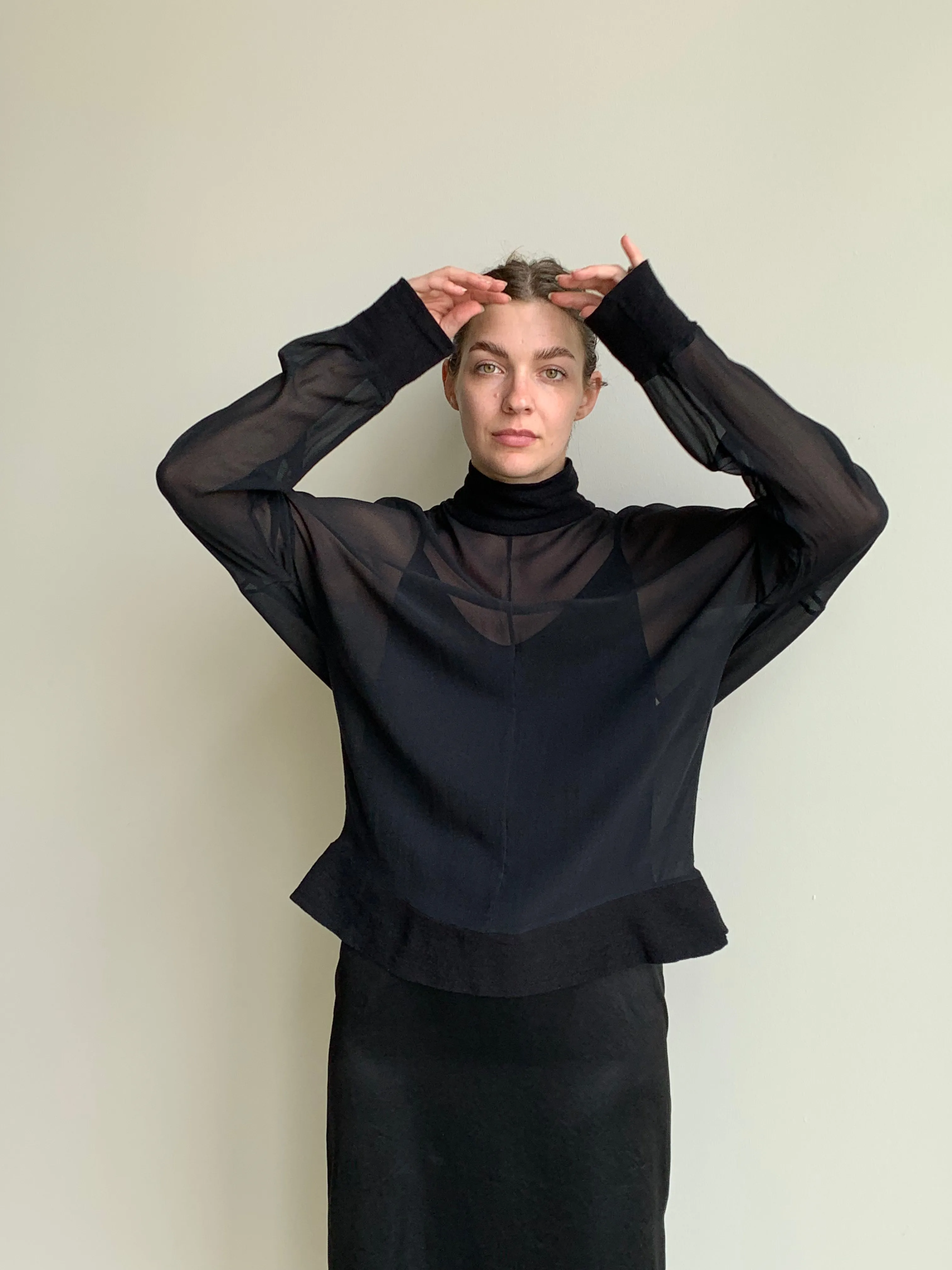 sheer Ann Demeulemeester tunic top