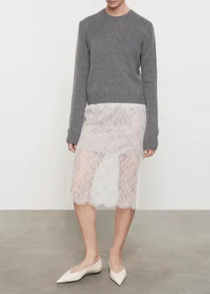 Sheer Lace Slip Skirt