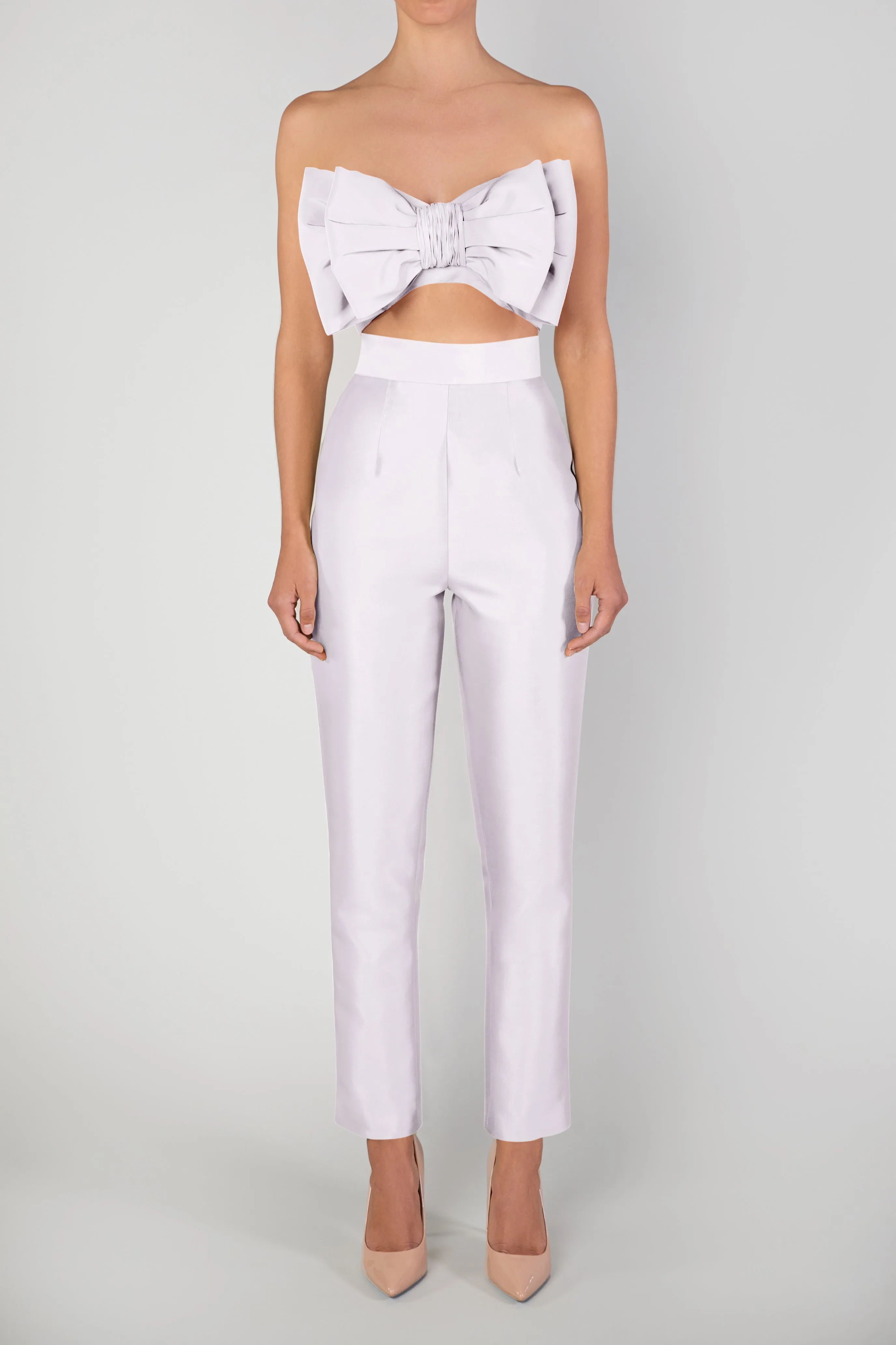 Silk and Wool Cigarette Pants