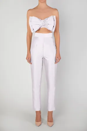 Silk and Wool Cigarette Pants