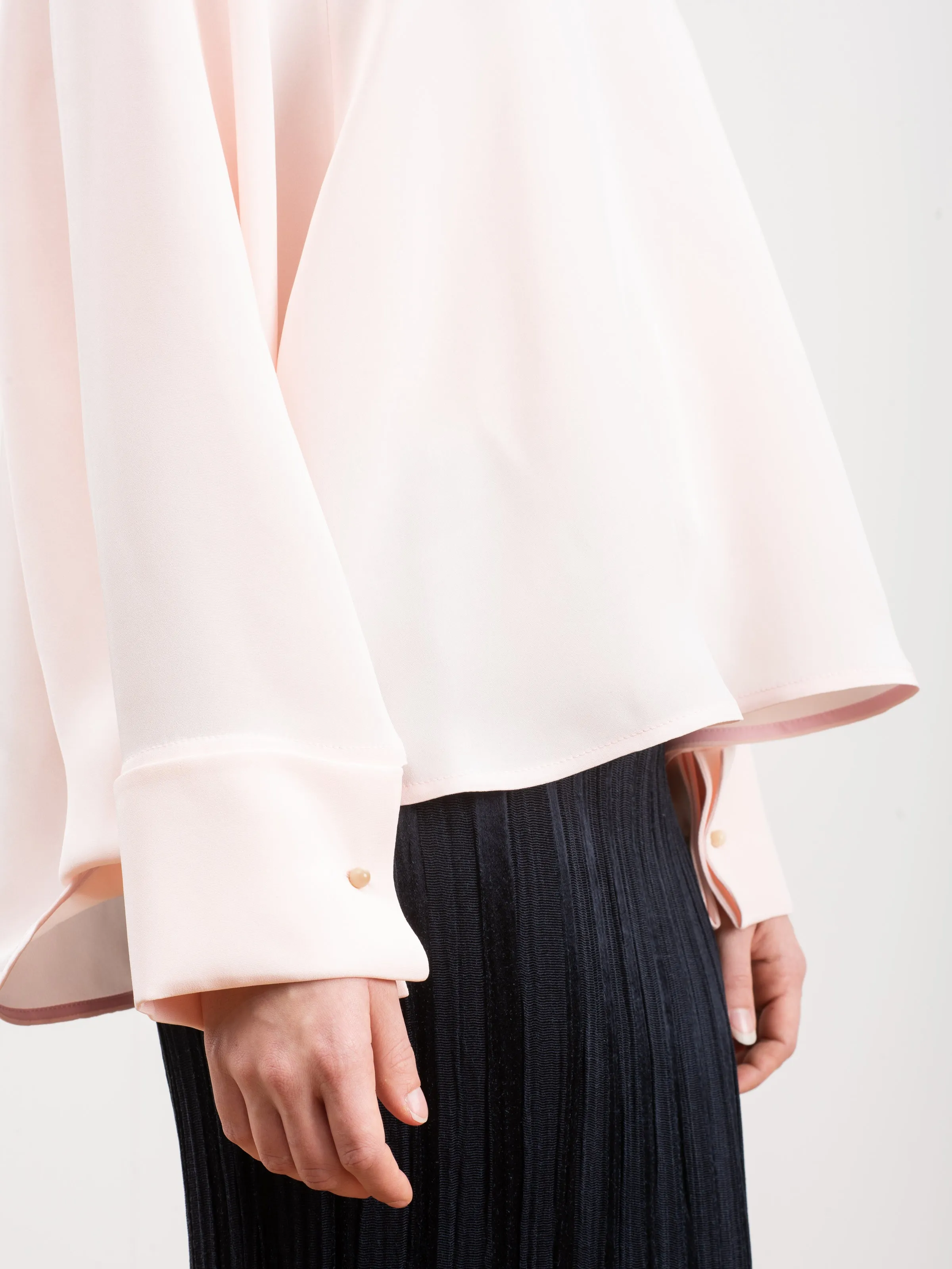 silk cape sleeve top