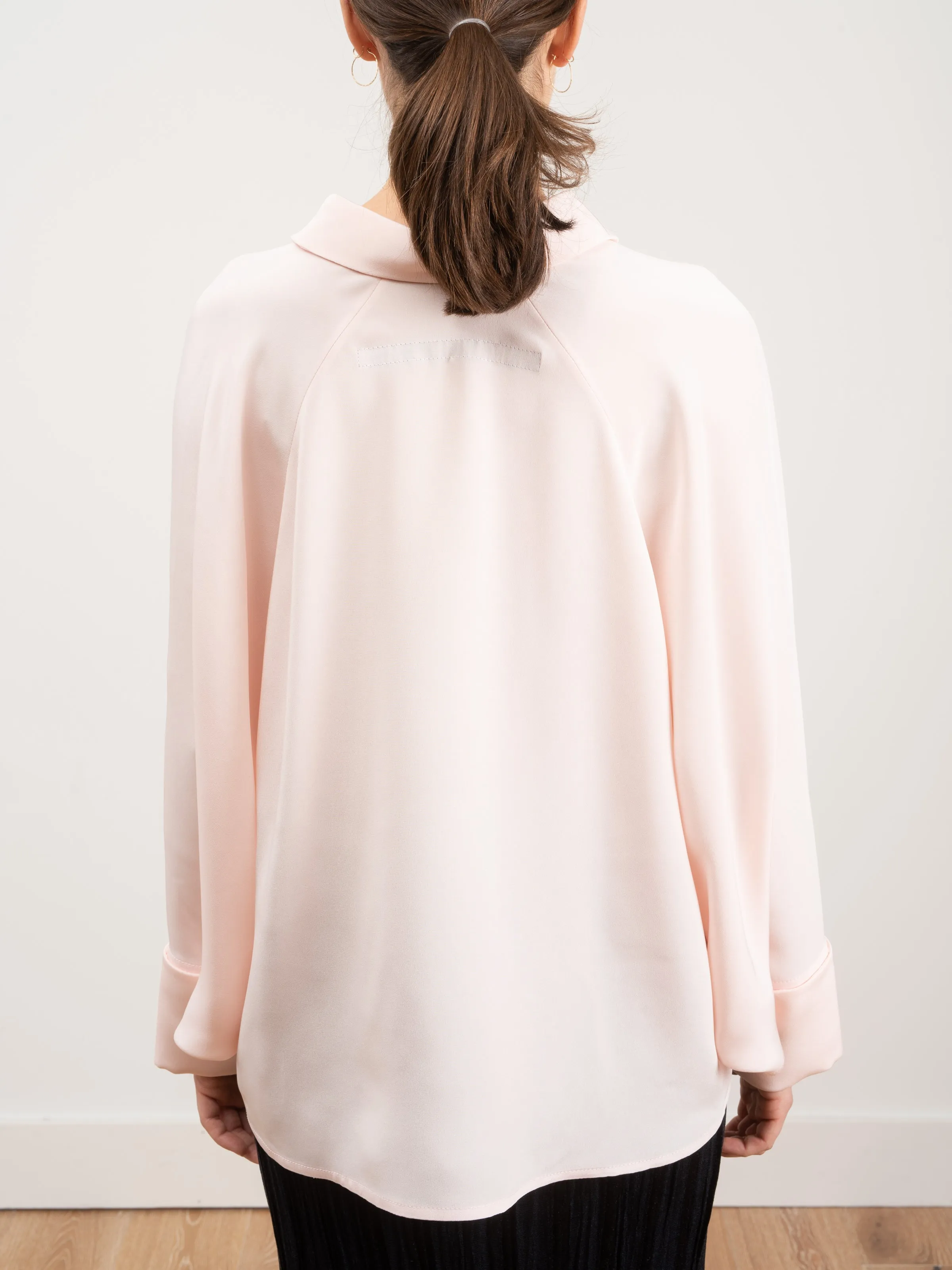 silk cape sleeve top