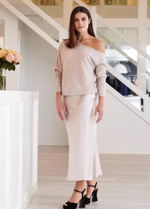 Silk Charmeuse Skirt - Pull On