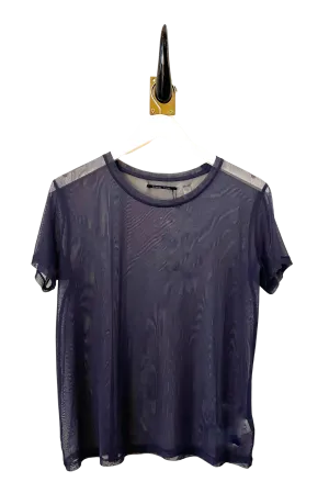 Silk Tulle Boyfriend Top - Nightfall