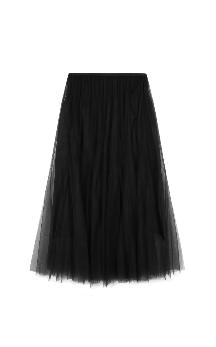 Skirt / JNBY A-Line Tulle Maxi Skirt- 2-in-1 Design