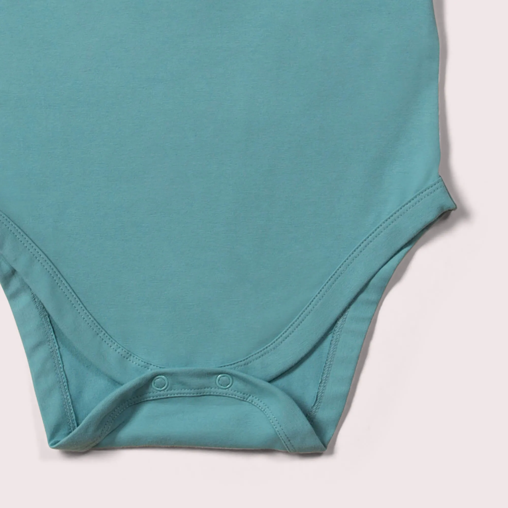 Sky Blue Organic Short Sleeve Baby Bodysuit