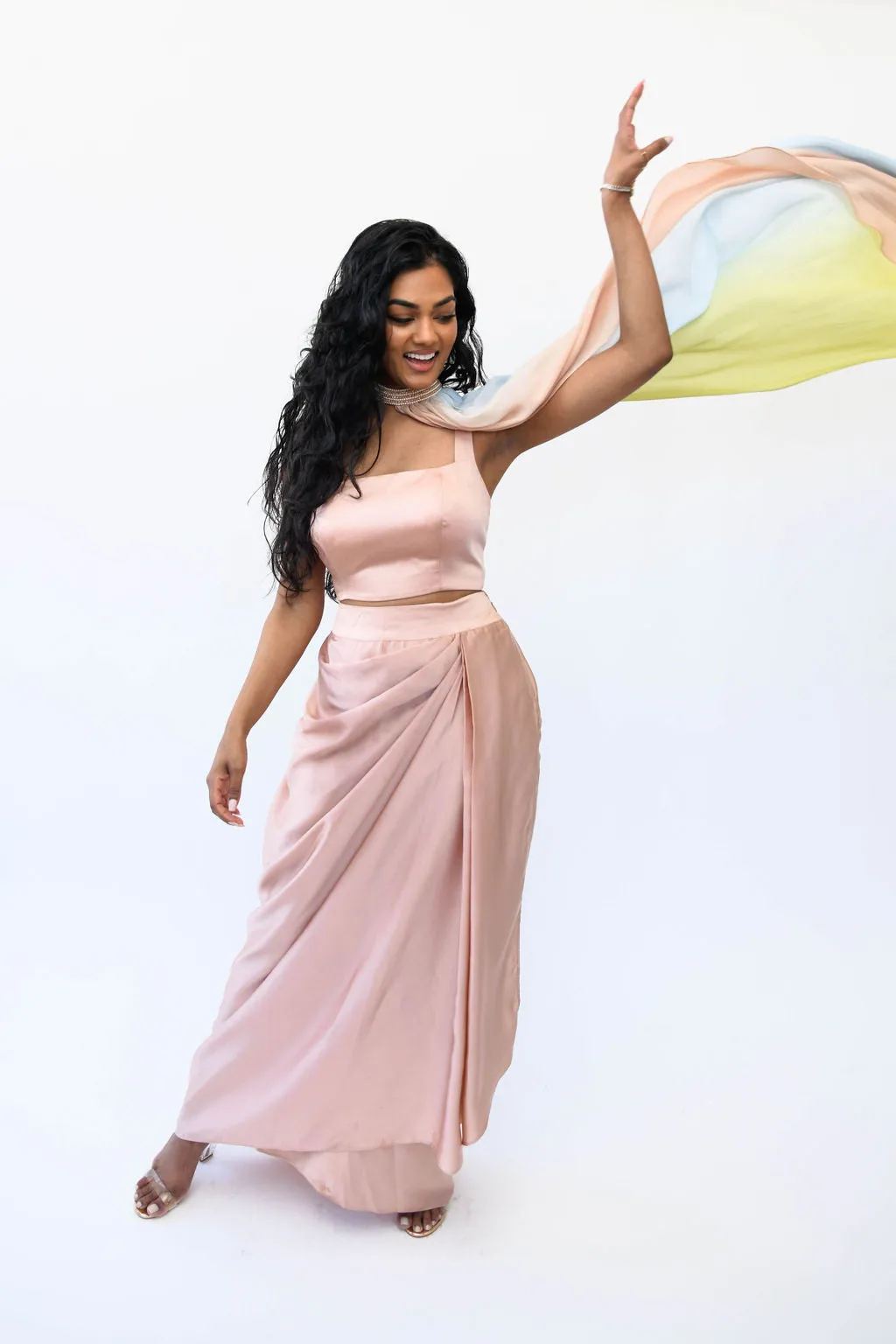 Sleeveless Satin Blouse