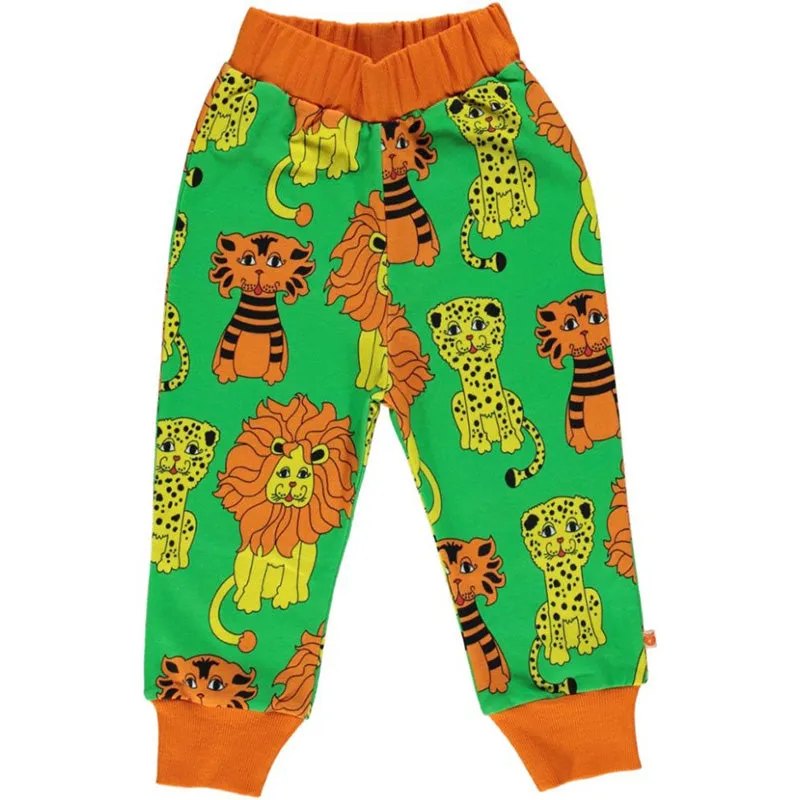 Smafolk Lion, Tiger & Leopard Sweatpants - Green (Last one! 11-12y)