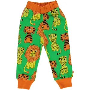 Smafolk Lion, Tiger & Leopard Sweatpants - Green (Last one! 11-12y)
