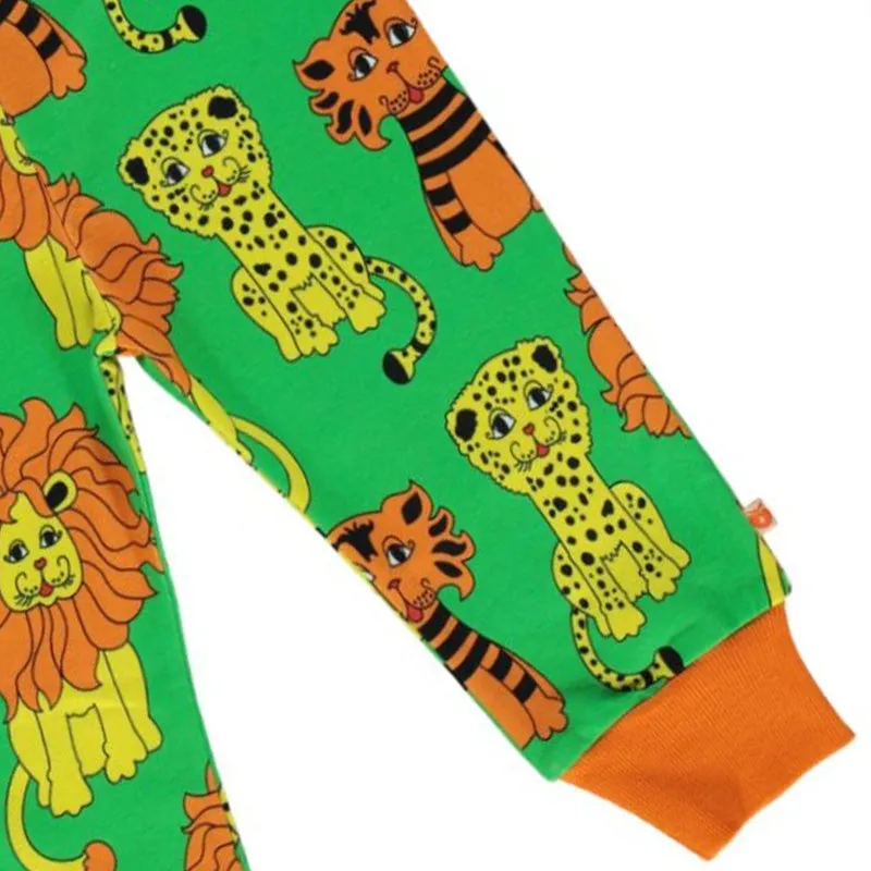 Smafolk Lion, Tiger & Leopard Sweatpants - Green (Last one! 11-12y)