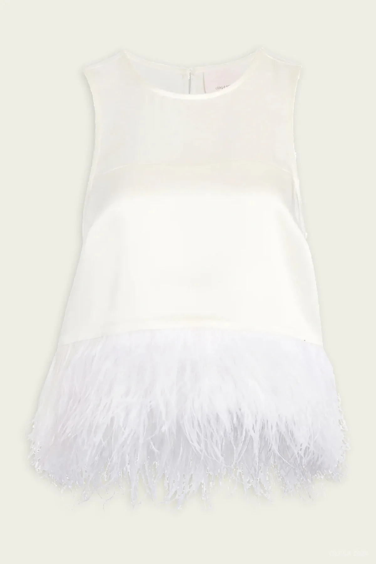 Smooth Satin Charisse Top in Ivory