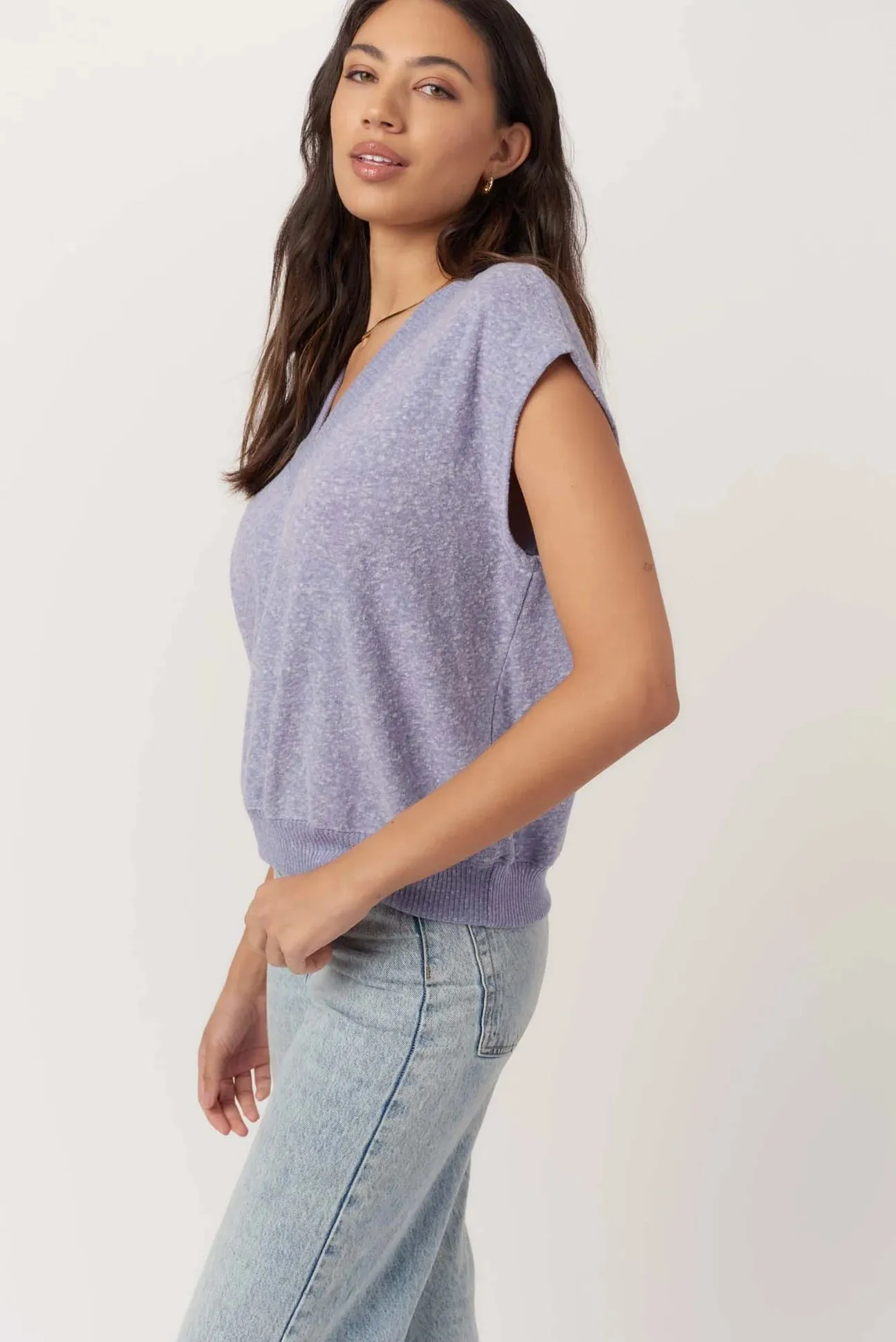 Sorel Brushed Sweater Vest by Project Social T | Blue Iris