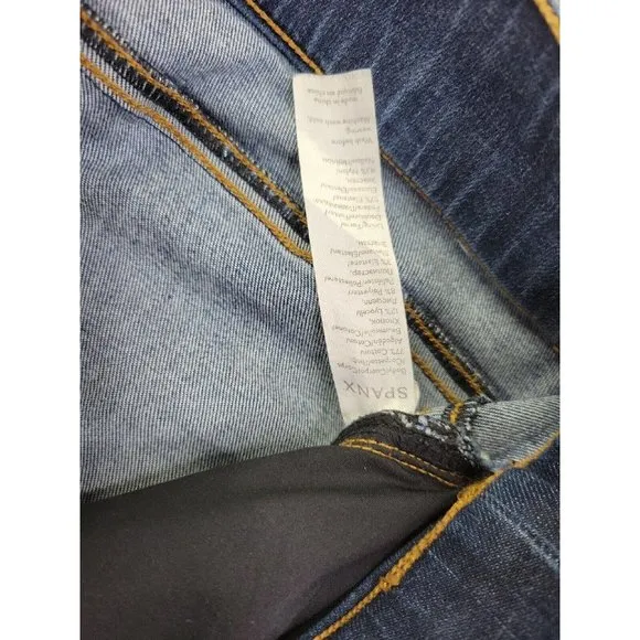 Spanx Women's S Dark Wash Jeggings Denim Pants Stretch Minor Distress Skinny