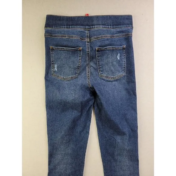 Spanx Women's S Dark Wash Jeggings Denim Pants Stretch Minor Distress Skinny