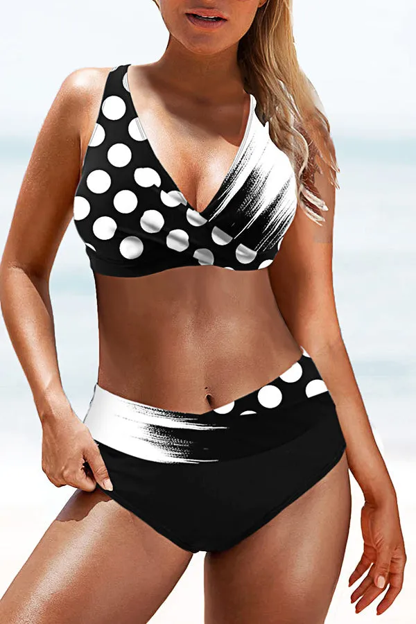 Split Large Size High Waist Swimsuit