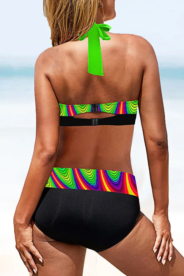 Split Large Size High Waist Swimsuit