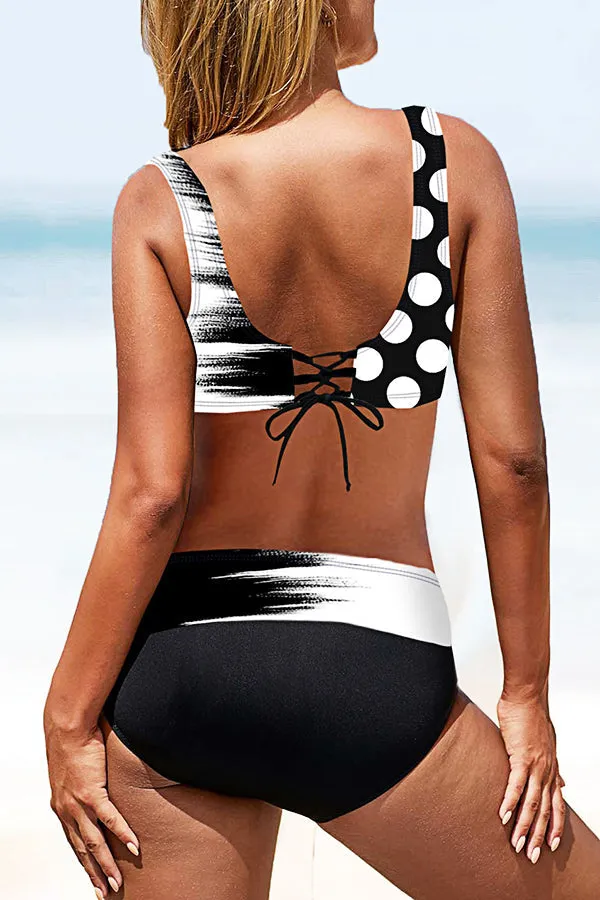 Split Large Size High Waist Swimsuit