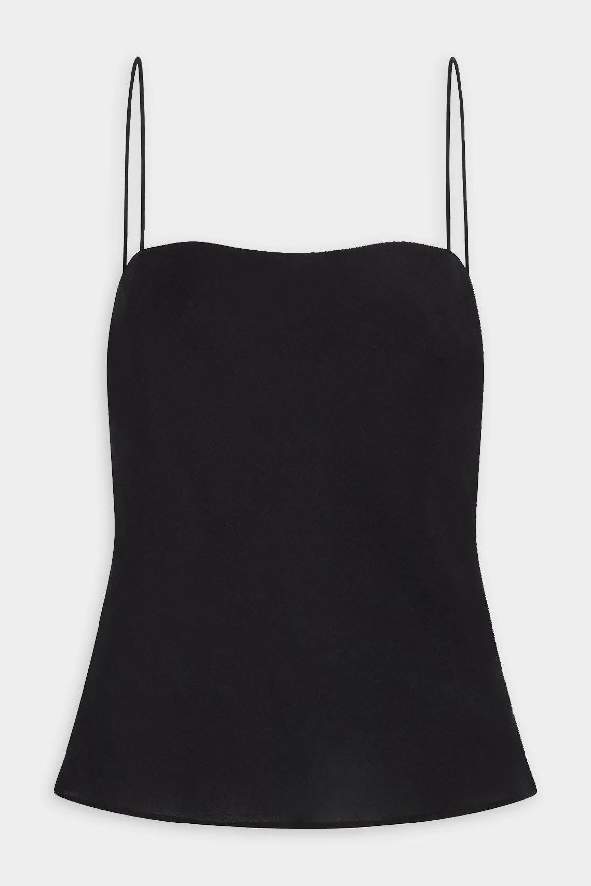 Straight Neck Singlet in Black