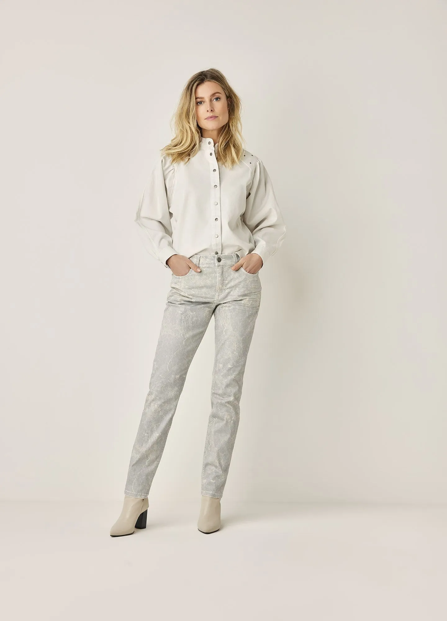 Summum Marble Skinny Fit Trousers