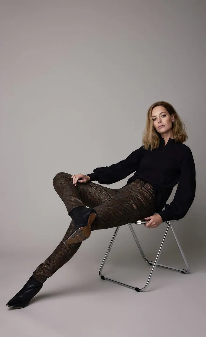 Summum Skinny Trousers with Foil Print