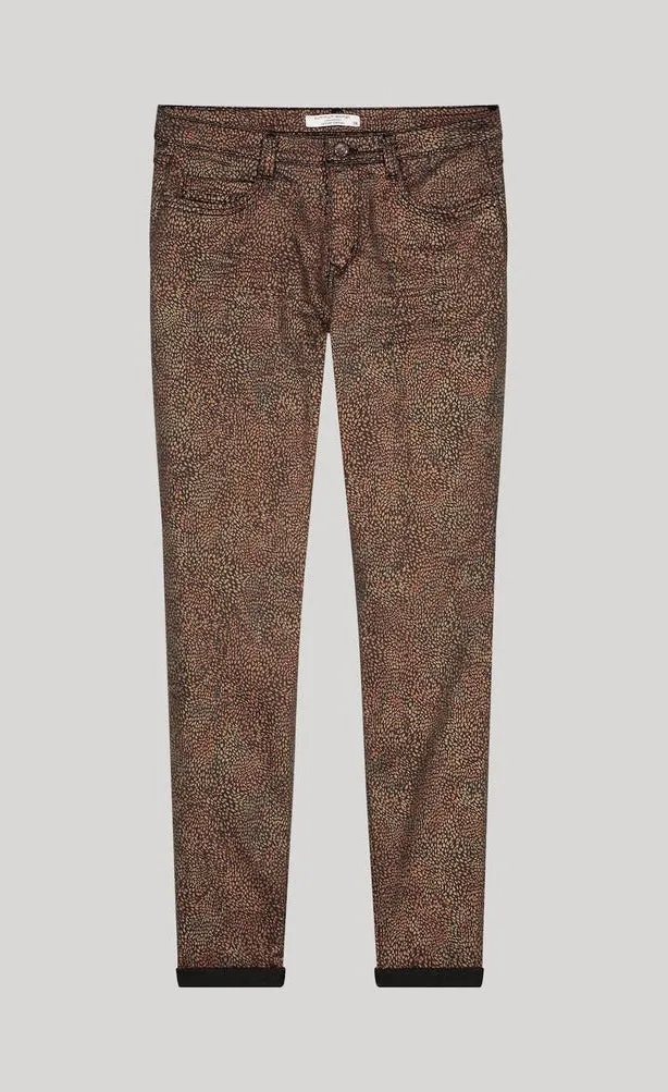 Summum Skinny Trousers with Foil Print