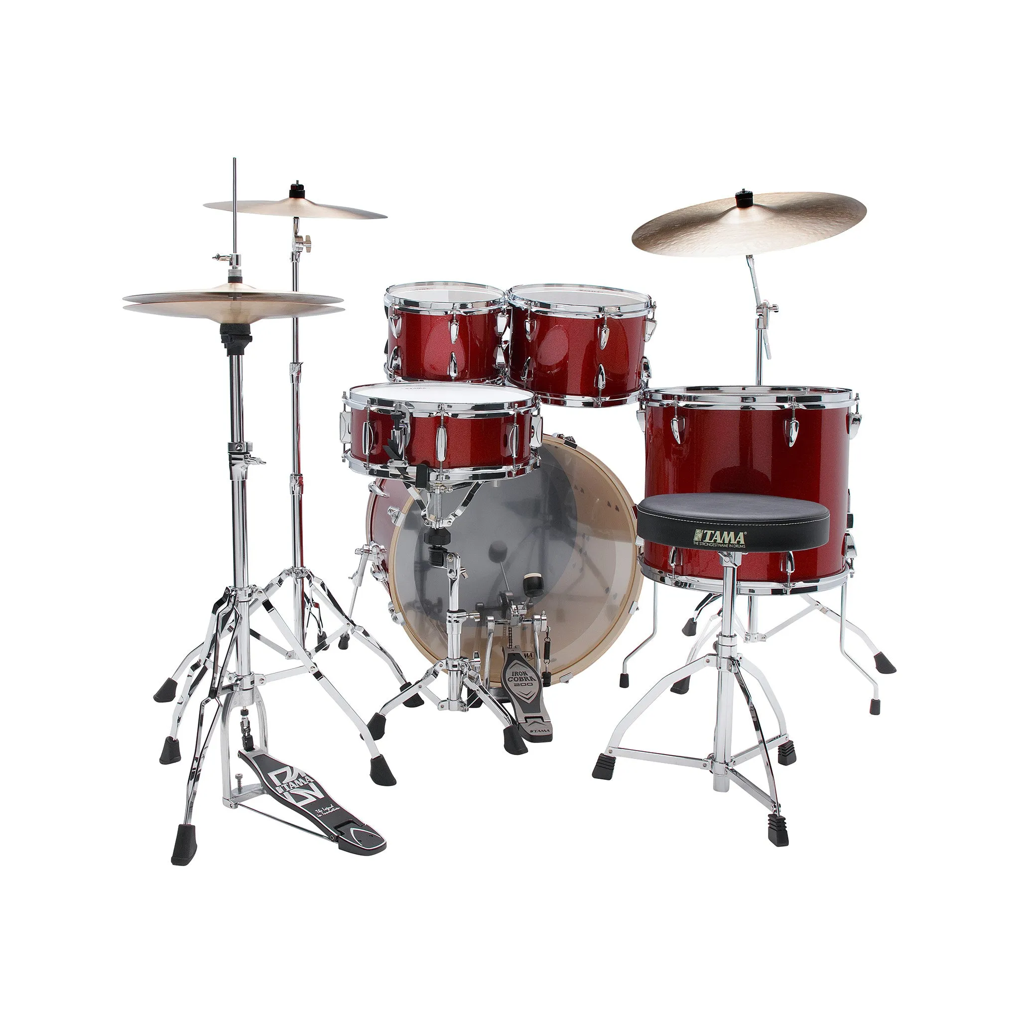 TAMA IP52H6W-BRM Imperialstar Drum 5-Piece Drum Kit w/Hardware, Burnt Red Mist