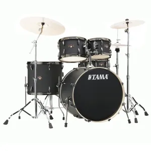 Tama IP52H6W Imperialstar 5-Piece Complete Kit with 22" Bass Drum - Blacked Out Black
