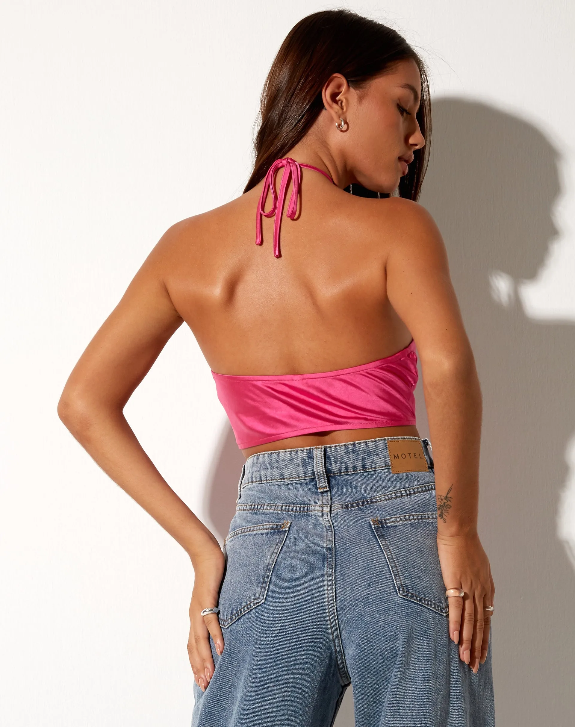 Tevy Top in Satin Pink
