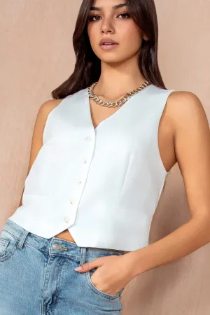 Tia White Tailored Waistcoat