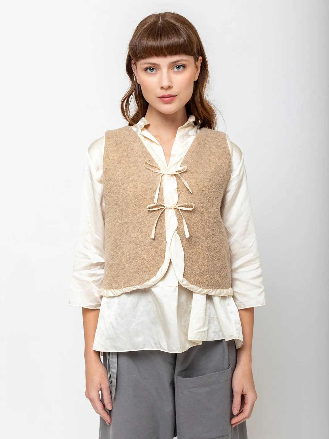 Tie Vest - Beige