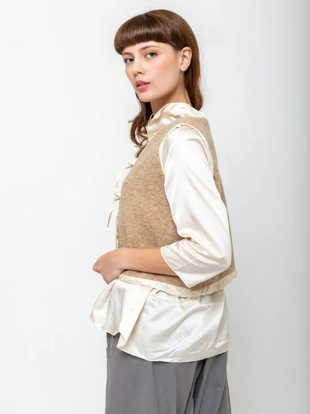 Tie Vest - Beige