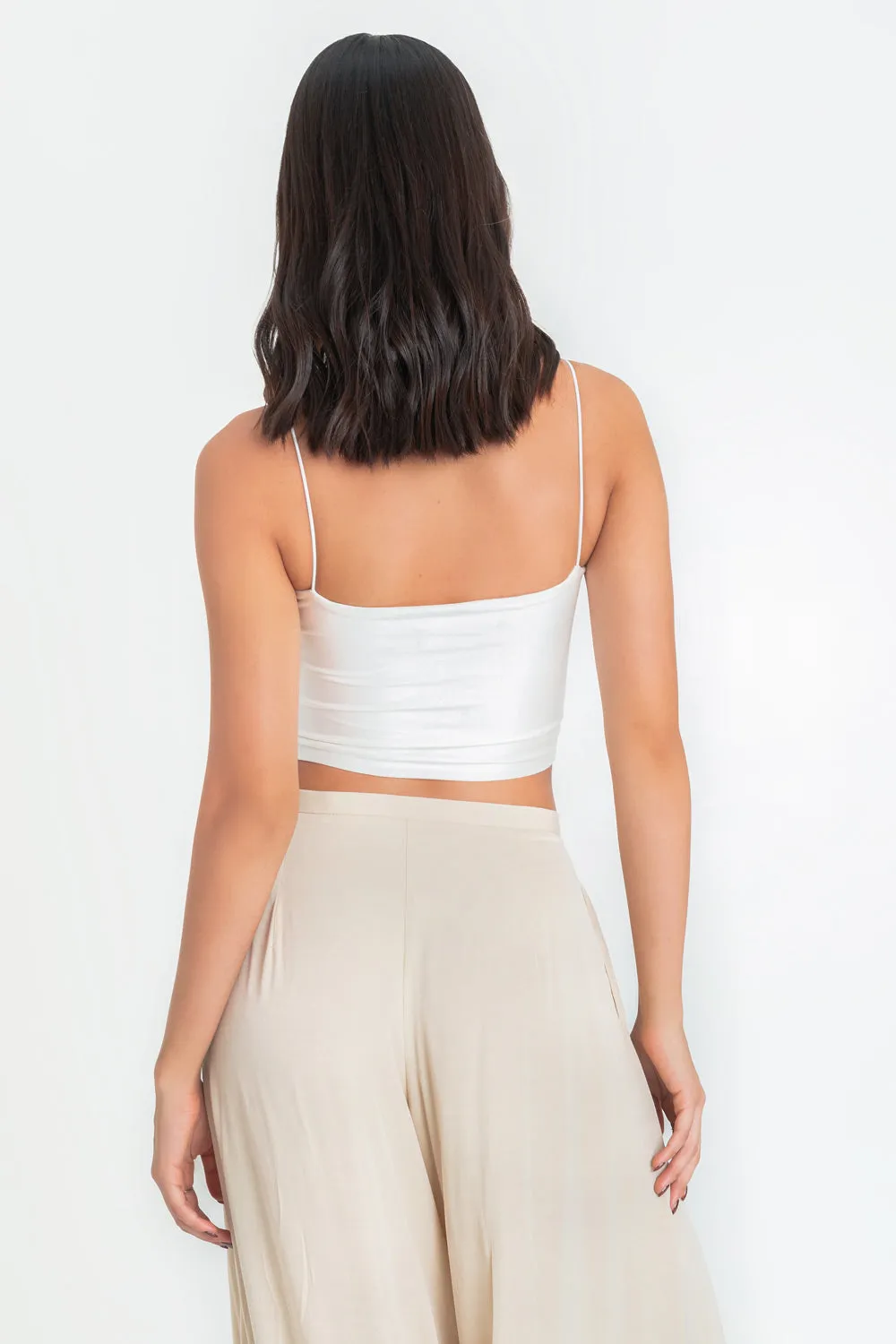 Top satinado tirantes elásticos