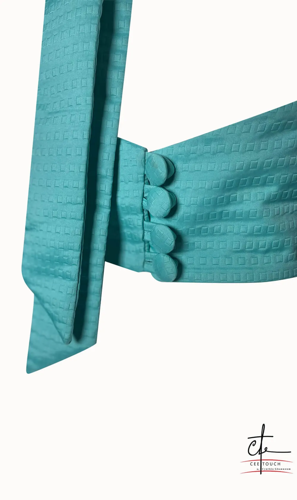 Turquoise Halter Cross Neck Top