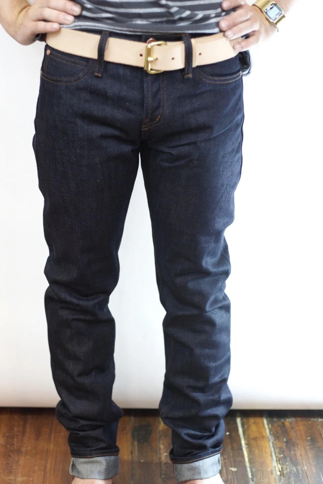 UB101 Skinny Fit 14oz Raw Selvedge Denim Indigo