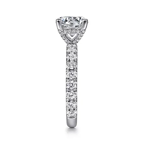 Ulani - 14K White Gold Round Diamond Engagement Ring
