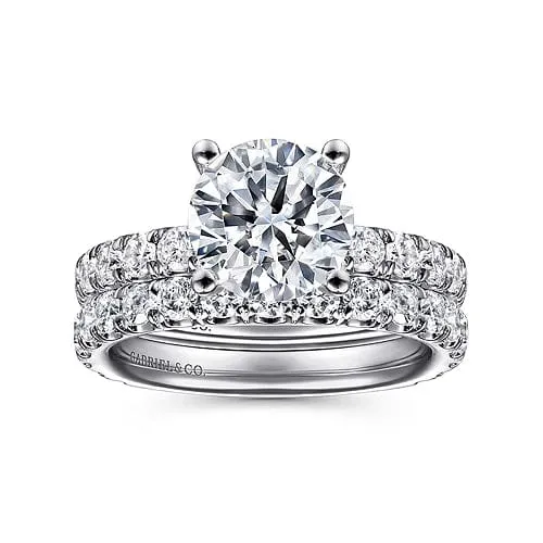 Ulani - 14K White Gold Round Diamond Engagement Ring
