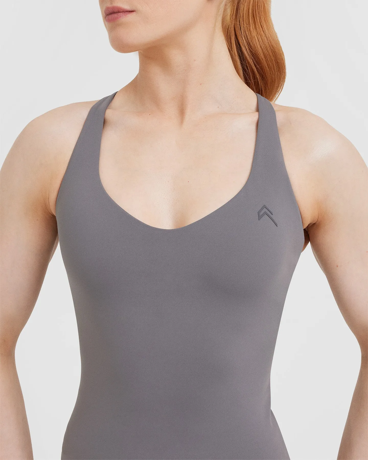 Unified V-Neck Cross Back Vest | Ash Grey