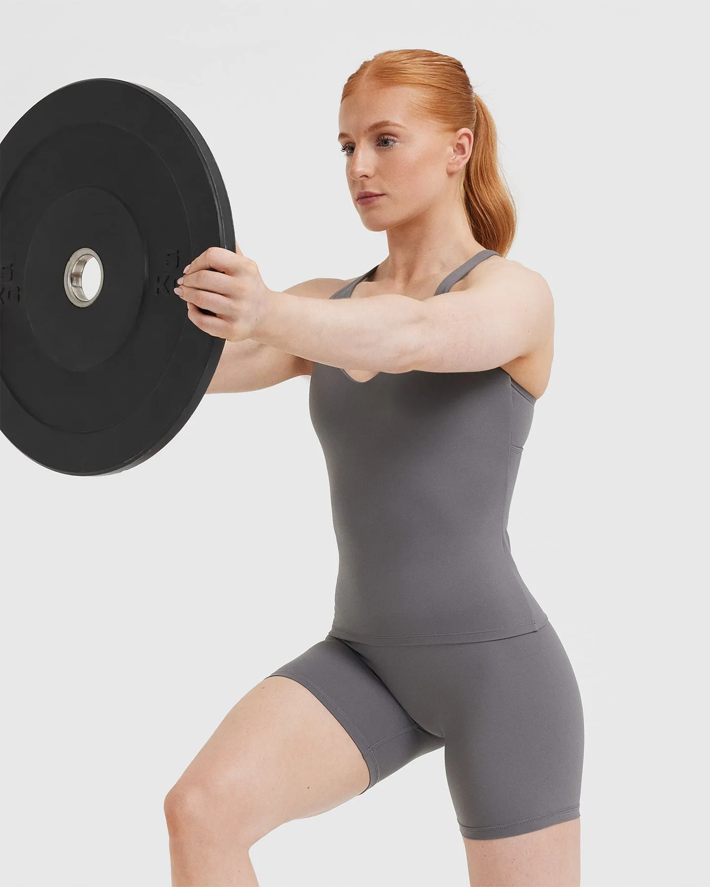 Unified V-Neck Cross Back Vest | Ash Grey
