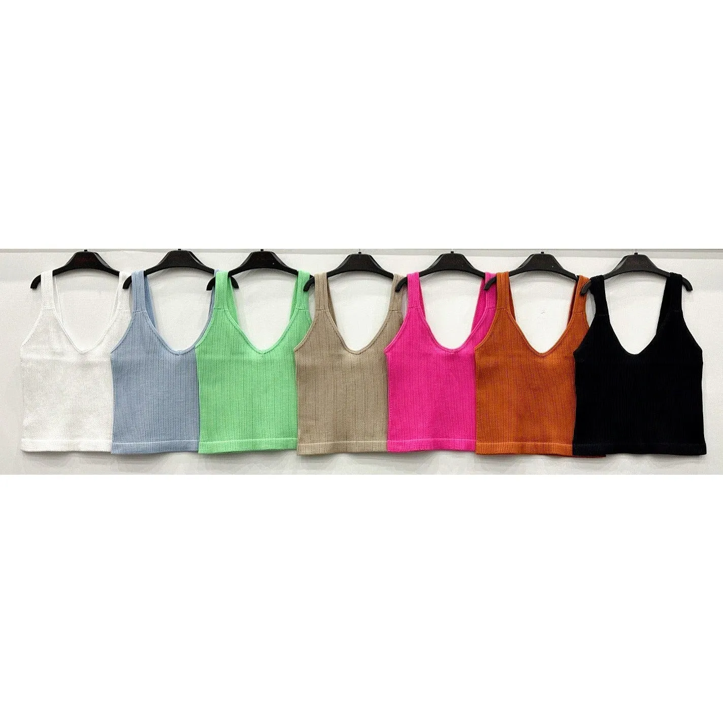 V-Neck Thick Rib Tank Top