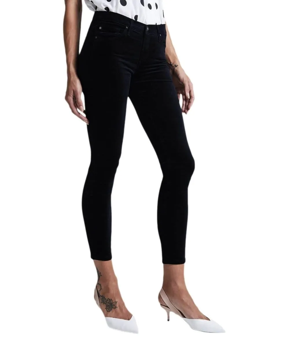 Velvet Legging Ankle, Super Black