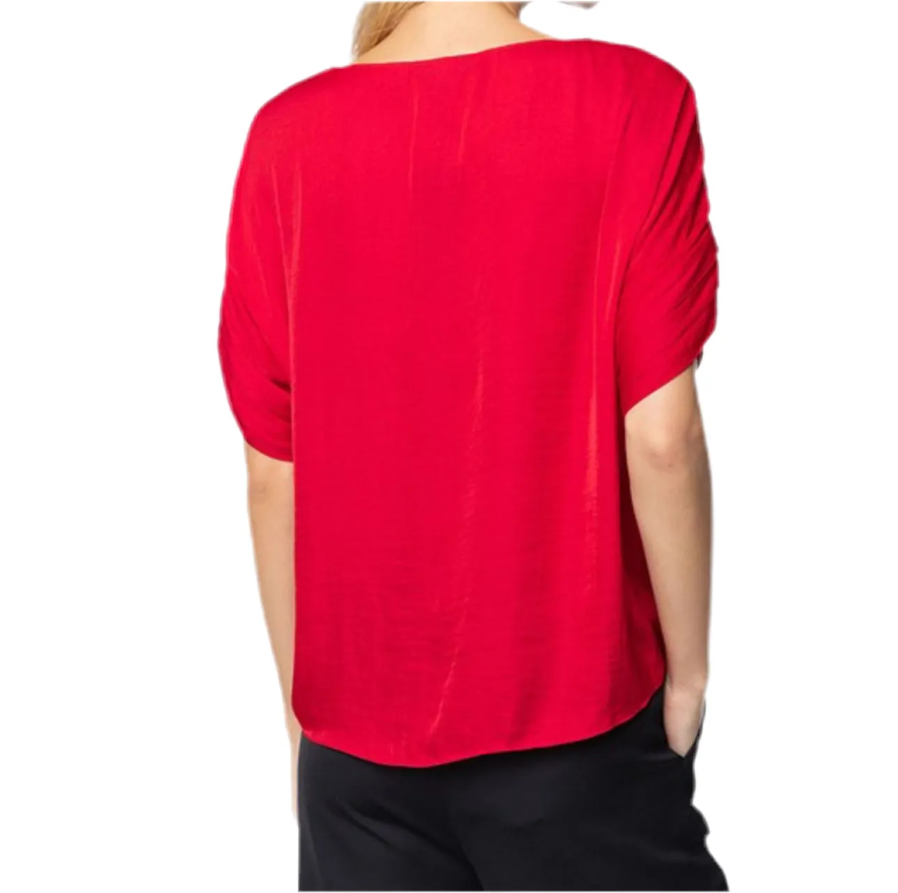 Vera V-Neck Satin Blouse